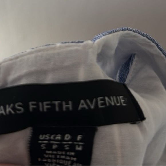 Saks Fifth Avenue Blue Striped Linen Jumpsuit Size Small - Picture 4 of 6